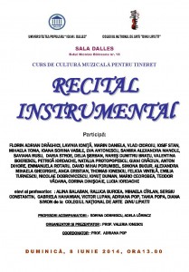 recital instrumental 8 iunie 2014