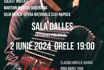 <span class="entry-title-primary">Piazzolla Tango Night – Spectacol de tango argentinian. Invitați speciali: Marthin Marcos – Argentina și Iulia Merca – Opera Națională Cluj-Napoca</span> <span class="entry-subtitle">2.06.2024, ora 19.00</span>