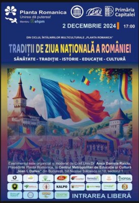 <span class="entry-title-primary">Tradiții de ziua națională a României. Sănătate, tradiție, istorie, educație, cultură.</span> <span class="entry-subtitle">2.12.2024, ora 17.00</span>