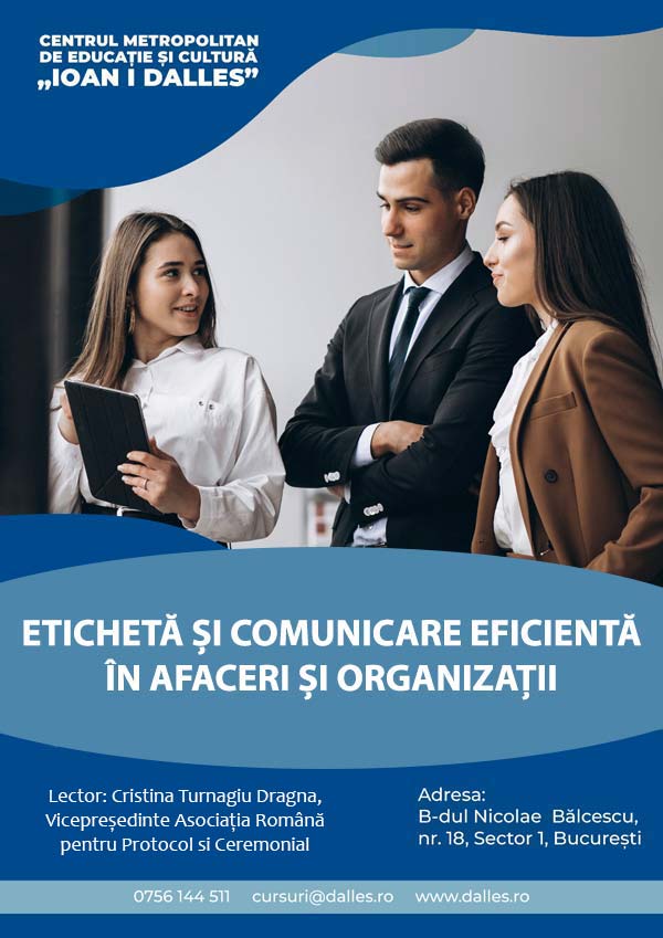 Curs de Etichetă și comunicare eficientă în afaceri și organizații